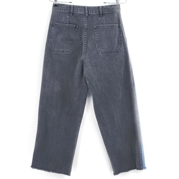 Pacsun 90s Jogger Jeans Size 26 Women Blue Black Colorblock Distressed High Rise - Picture 2 of 8